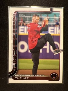 2025 Topps: Serie 2-First Pitch #FP2-2 The Miz/Progressive Field/WWE ⚾🐷💥 - Imagen 1 de 2