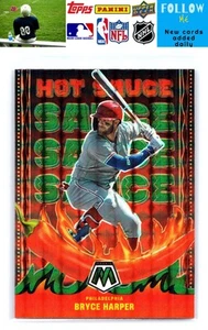 2022 Panini Mosaic #HS-3 Bryce Harper Hot Sauce Green Mosaic - Picture 1 of 2