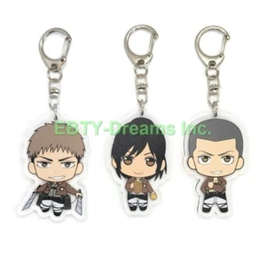 Juego de 3 llaveros de acrílico anime Attack on Titan blusa, jean, Connie v1 - Imagen 1 de 2