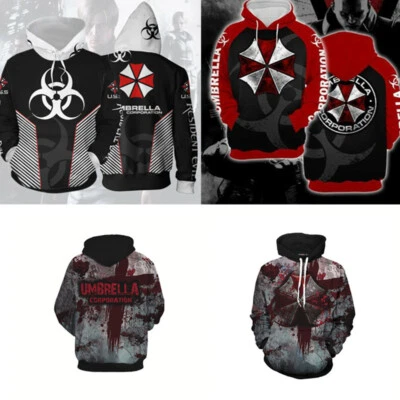 Resident Evil Hoodies Coat Unisex Pullover Sweatshirt Casual Hooded Jacket Tops - Image 1 of 4
