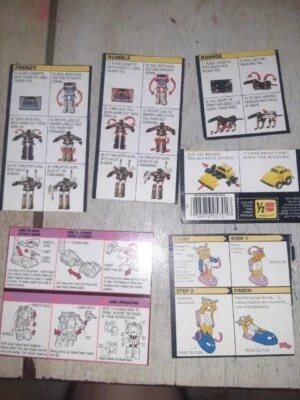 Transformers Instruction Ravage Seaspray Rumble Frenzy Bumblebee Megatron Hasbro - Image 1 of 4