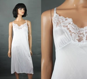 NWT Vassarette Full Slip 44 Pure White Long Lace Trim Dress Slip Extra Large XL - Picture 1 of 7