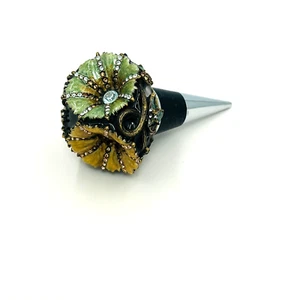 Tapón de vino Jay Strongwater con flores cristales de Swarovski - Imagen 1 de 24