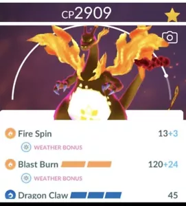 Gigantamax Charizard Level 50 Legacy Blast Burn ,2 Charge ,Pokémon Go Trade - Picture 1 of 1