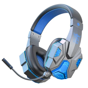 Auriculares con cable para juegos con luz LED con micrófono para computadora PS4 PS5 Xbox - Imagen 1 de 12