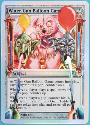Water Gun Balloon Game FOIL Unhinged NM Artifact Rare CARD (363994) ABUGames - Image 1 of 2