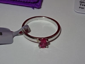 #27 Gemporia Sterling Silver 0.44ct Cruzeiro Rubellite Ring & COA Size Q - Picture 1 of 7
