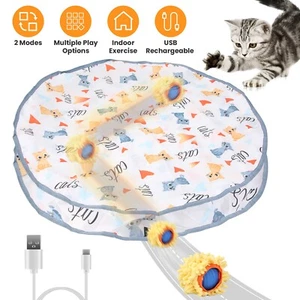 Interactive Cat Toys Ball Fast Rolling In Pouch Motion Activate Cat - Picture 1 of 18