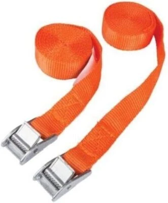 Heavy Duty Orange Ratchet Straps Polypropylene Luggage Straps Aluminium Small