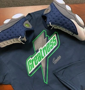 Shirt Match Jordan 13 Flint Grey Shoes - Greatness Tee - Picture 1 of 1