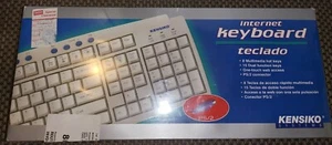 VINTAGE 2000 Kensiko Internet Keyboard PS/2 Connector 8 Multimedia Hot Keys NEW - Picture 1 of 9