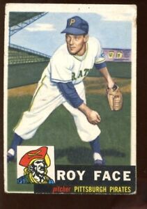 1953 Topps Baseball Card HIGH #246 Roy Face Rookie