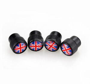 4x England Britain UK Metal Wheel Air Tyre Tire Valve Stems Caps For Mini Jaguar