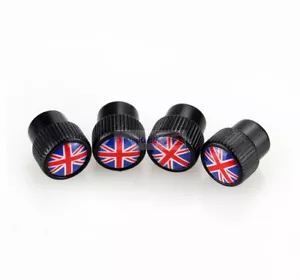4x England Britain UK Metal Wheel Air Tyre Tire Valve Stems Caps For Mini Jaguar - Picture 1 of 18