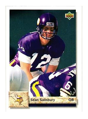 1992 Upper Deck #614 Sean Salisbury Minnesota Vikings - Image 1 of 2