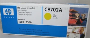 HP C9702A Yellow  Genuine Color Toner Cartridge NEW for LaserJet 1500 2500 - Picture 1 of 1