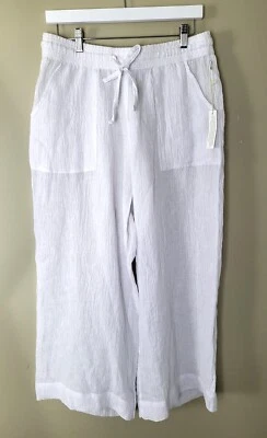 Nuevo con etiquetas Pantalones Sigrid Olsen 100% Lino Talla Grande Pierna Ancha Playa Boho Lagenlook Nuevos Foto 1 de 4