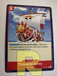 Thousand Sunny ® Comune ® Straw Hat Crew C ST01-017 ® One Piece ® Inglese - Picture 1 of 2