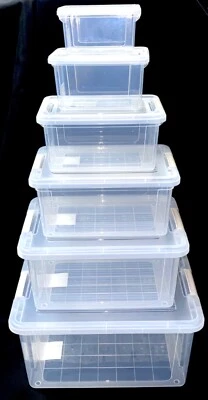 Aufbewahrungsbox mit Deckel 1,25 - 30 L Kunststoffbox Plastikbox Box Transparent - Bild 1 von 4