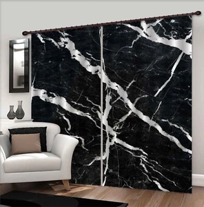 3D Black Marble G8162 Photo Blockout Curtain Fabric Window Erin 2023 - Bild 1 von 7