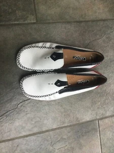 Gabor Comfort Slip On Shoes Navy white red uk 4 new without box - Picture 1 of 3