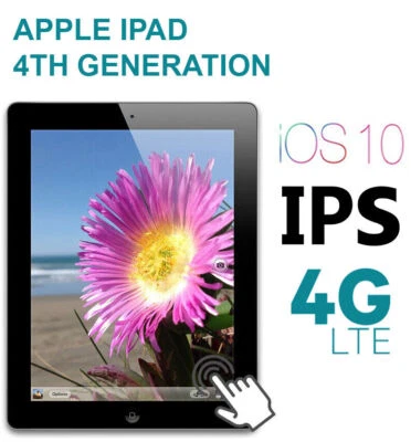 Apple iPad Generation 4 Space Gray Retina 9,7" 16GB A1460 WLan + 4G - Bild 1 von 3