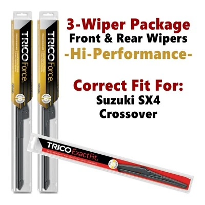Wipers 3-pk Hi-Performance fits 2012 Suzuki SX4 Crossover - 25260/140/10B Foto 1 de 4