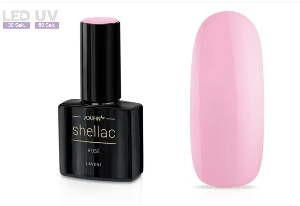 Jolifin LED LAVENI Shellac 12ml Farbe rose  Nagelstudio 12ml Lack Gel  - Bild 1 von 1