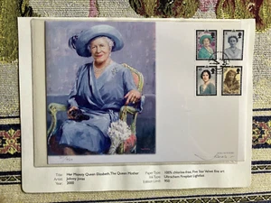 Her Majesty The Queen Mother Stamp Cover Ltd Edition Johnny Jonas Set - Picture 1 of 10