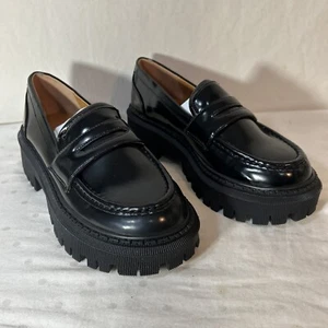 Grobe Retro Halbschuhe Damen 5,5 schwarz - Bild 1 von 12