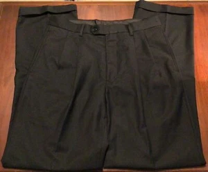 Men’s Angelo Rossi Black Pleated Cuffed Dress Pants 32x32 - Picture 1 of 3