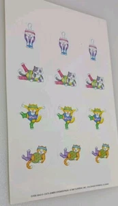 Exercizing Cats Sticker Sheet Vintage 1987 Current Cute Nostalgia Legwarmers - Picture 1 of 14