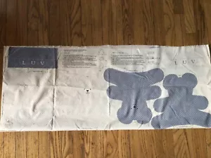 VIP Cranston Fabric Panel Cut & Sew Valentine Bears With Heart Chain blue/white - Picture 1 of 7