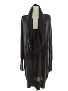 Bhs Size 22 (50) Grey Knee-Length Sweater Dress Viscose Long Sleeve - Picture 1 of 5