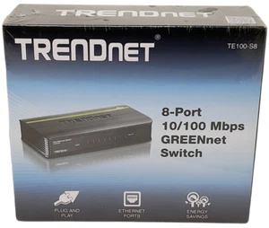 New Sealed TRENDnet GREENnet TE100-S8 8-Port 10/100Mbps Switch - Picture 1 of 2