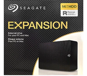 Seagate - Expansion 14TB External USB 3.0 Desktop Hard Drive with Rescue Data - Afbeelding 1 van 3