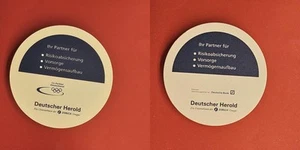 Deutscher Herold Deutsche Bank Brauerei Bierdeckel Bier - Bild 1 von 1