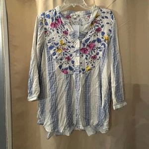 Hope Springs NWT Floral Yoke Shirt size Large - Imagen 1 de 3