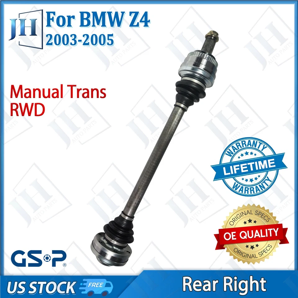 Eje CV trasero derecho pasajero OE para 03 04 05 BMW Z4 328i 328Ci tracción trasera manual Foto 1 de 4