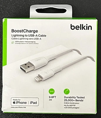 Belkin BoostCharge 9.8ft Lightning Cable – MFi Certified USB to Lightning - Image 1 of 4