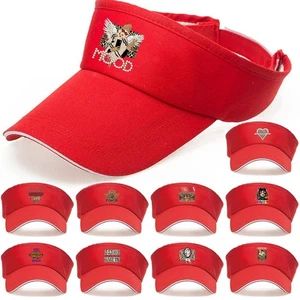 Leopard New Sun Visor Cap With Peak Adjustable Strap-Sports Golf Tennis Cotton - Picture 1 of 28
