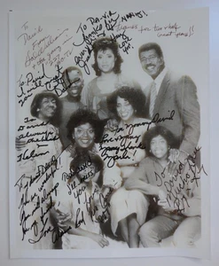 Foto del elenco del programa de televisión "227" Marla Gibbs NBC firmada por todo el elenco - Imagen 1 de 4