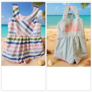 The Beaufort Bonnet Company Paket mit 2 Mädchen Stramplern gefütterte Taschen Größe 3t gebraucht, in einwandfreiem Zustand - Bild 1 von 15