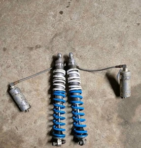 WORKS PERFORMANCE 1999 HONDA TRX400EX RESERVOIR FRONT SHOCK ABSORBERS L + R - Picture 1 of 3