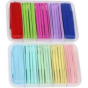 100 PCS Large Multicolored Stainless Steel Paper Clips, 50mm, Assorted Colors... - Picture 1 of 6