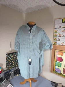 NWT Polo Ralph Lauren Men's Big & Tall Plaid Oxford Short Sleeve Shirt Size 4LT - Picture 1 of 9