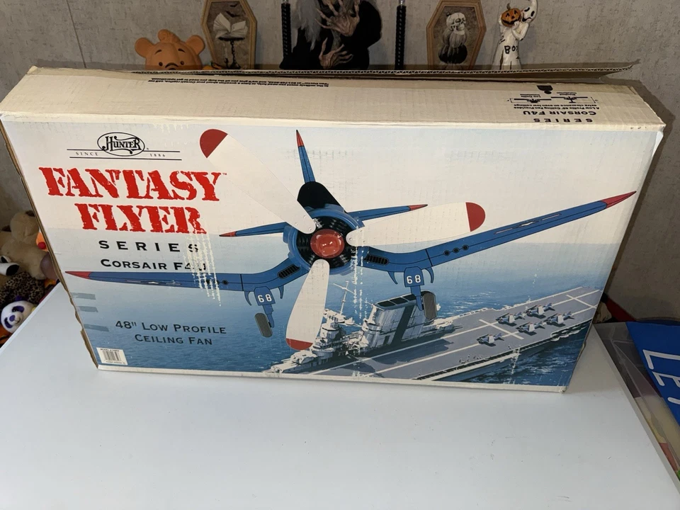 VTG Corsair F4U Series 48" Ceiling Fan Hunter Fantasy Flyer WW2 Fighter RARE NEW - Image 1 of 4