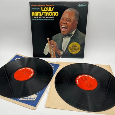 Louis Armstrong & His All-Stars 2LP 1977 Live GNP Crescendo VG+ Jazz - Image 1 of 4