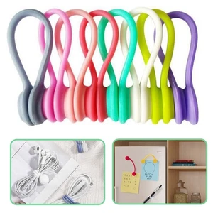 Cable Winder Cord Holder Cable Organizers Silicone Twist Ties for Office School - Afbeelding 1 van 21