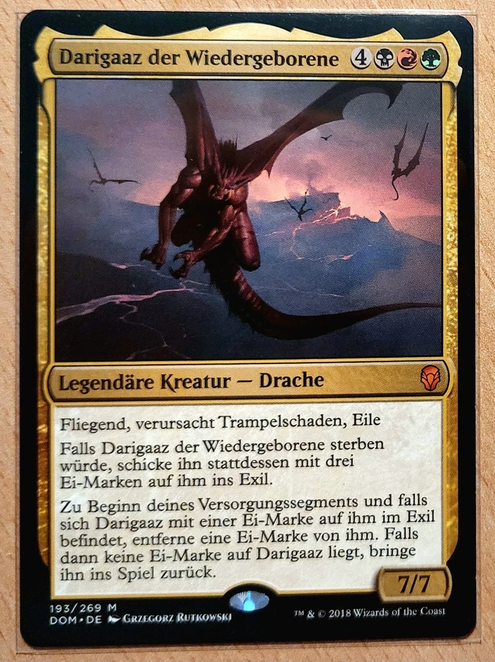 Mtg Magic: Darigaaz der Wiedergeborene /Reincarnated, DEUTSCH Mint Drache Mythic - Bild 1 von 1